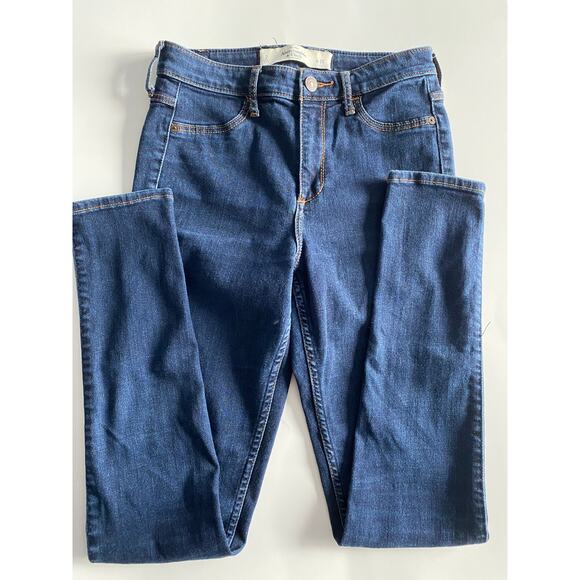 ABERCROMBIE & FITCH Skinny Jeans Sz 2/26 Dark Wash Blue Denim - Picture 5 of 8